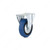 Industrial Blue Elastic Rubber Caster, Non- marking rubber tread, Load Capacity Per Caster Max. 100 kg, Wheel Diameter 125 mm, Total Height 155 mm, Tread Width 35 mm