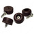 Screw-On Rubber Bumpers, Diameter 13 mm, Finish Brown PRO-PACK 25