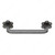 Cabinet Pull LC1553/1554, Finish Satin Black, Center to Center 4 in, Length - Overall Dimensions 5 1/8 in