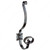 Double Coat Hook LX2902, Finish Matte Bronze