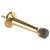 3 Door Stop - Solid Brass, Finish Satin Nickel