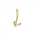 Contemporary Metal Hook - 6210, Finish Satin Brass