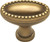 OVAL KNOB, SOLID BRASS