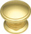 KNOB, SOLID BRASS