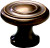 KNOB, SOLID BRASS