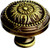 KNOB, SOLID BRASS