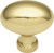 KNOB, SOLID BRASS