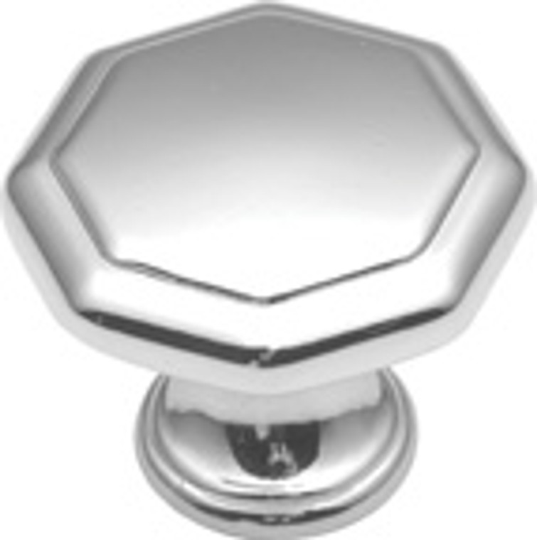 KNOB, 1-1/4" BRT CHROME