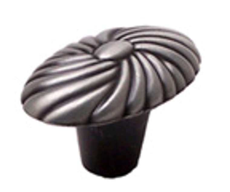 OVAL KNOB,BRSHD ANT PWTR