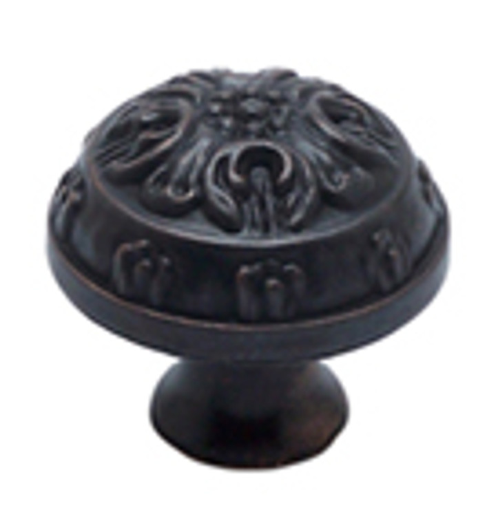 KNOB, OAK LEAF, 1-1/4", VERONA BRONZE
