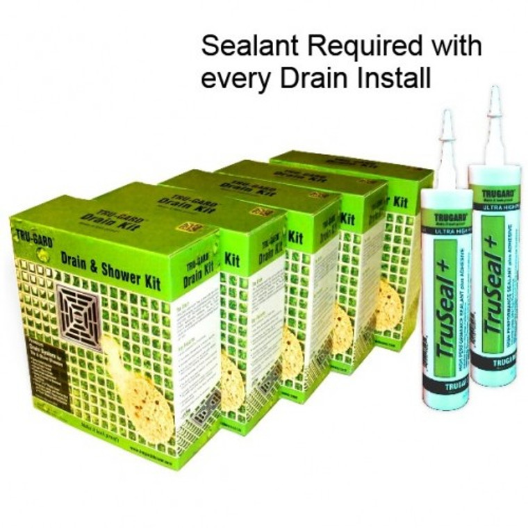 5 Drain Kits with 2 tubes of Sealant