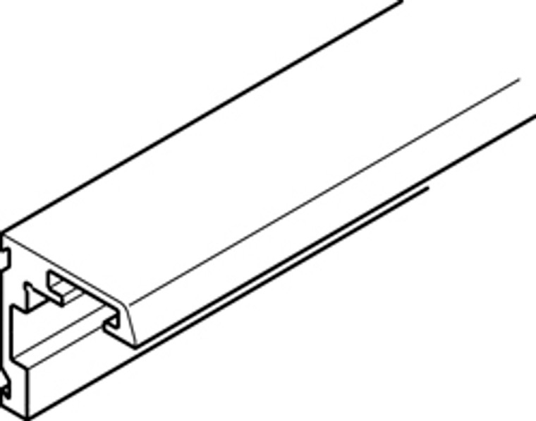 Angle Profile, for HAWA Junior 40 glass, aluminum, anodized, 6.0 meters