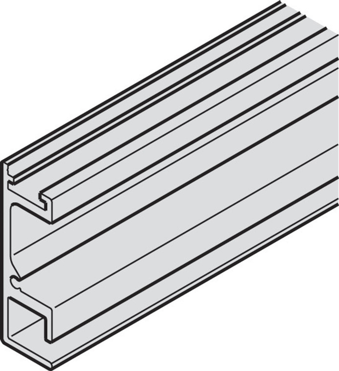 HAWA Aperto 60 single running track, 2.5 meter, anodized aluminum