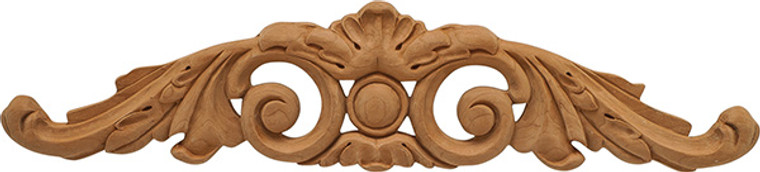 Carved Onlay, acanthus, cherry, 20 x 4-1/2 x 5/8"