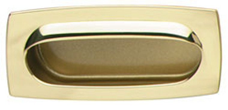 Mortise Pull, brass, polished / matt, 85 x 37mm