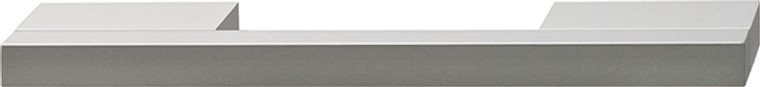 Handle, aluminum, silver anodized, M4, center to center 128mm