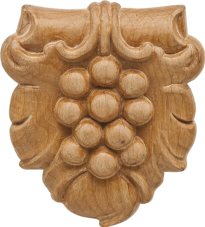 Carved Onlay, Bordeaux, cherry, 3-3/16 x 3-5/8"