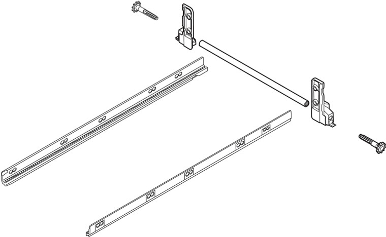 Metabox Lateral Stabilizer, For Full Extension 22" Drawer