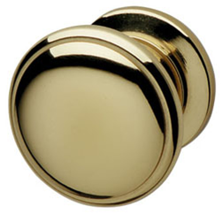 Knob, brass, polished and lacquered, 8-32, 31 x 26mm