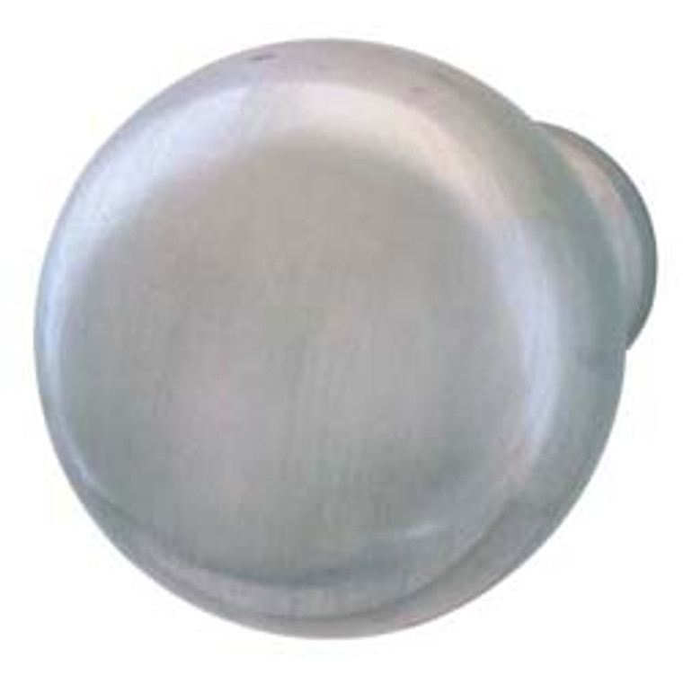 Knob, hollow, steel, satin chrome, 8-32, 32 x 31mm