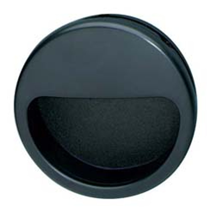 Mortise Pull, plastic, black, diameter 55mm