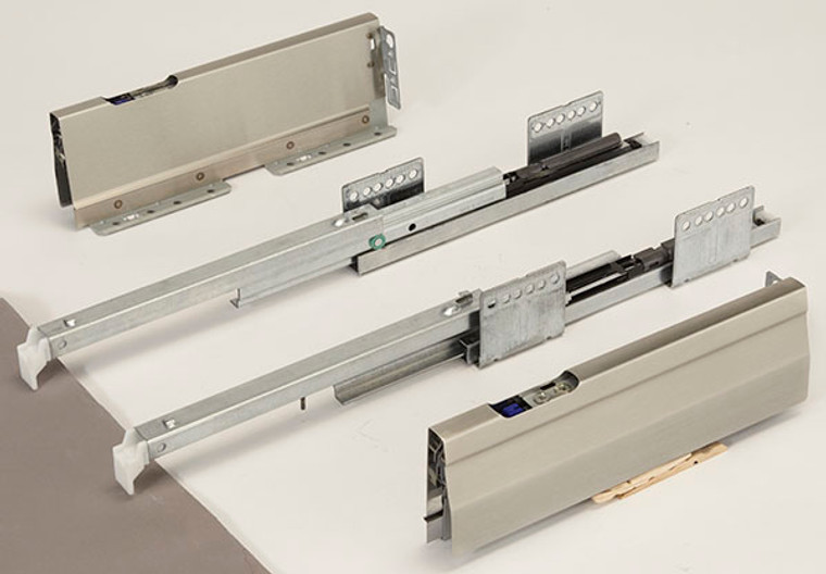Moovit Drawer Profile and Slide, stainless steel, frame height=92mm, length=500mm