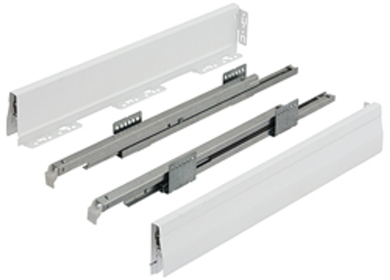 Moovit Drawer Profile and Slide, steel, zinc plated, champagne, frame height=92mm, length=600mm