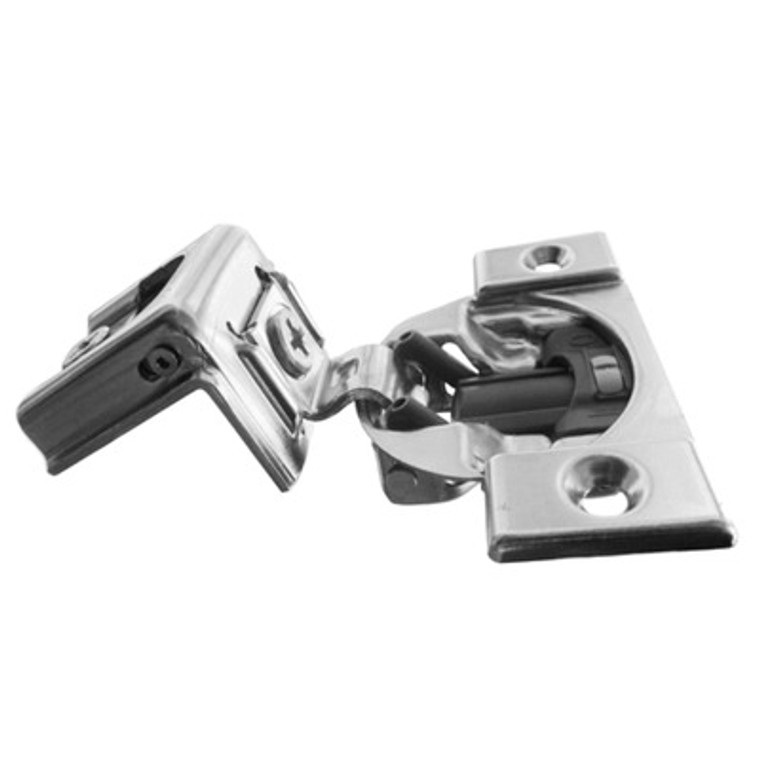 Compact Blumotion 38C (Round Cup) Hinge & Plate, For 1-1/4" Overlay, Wraparound, Screw-On