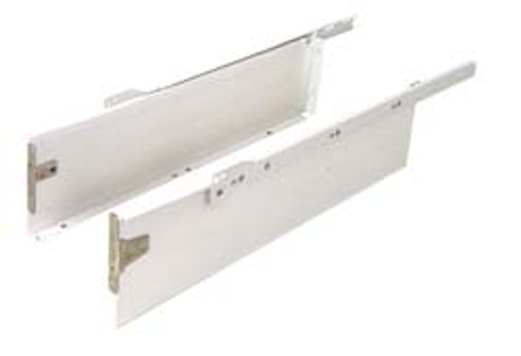Metal Box System, 4 1/2" Height, 3/4 extension, steel, epoxy-coated white, 100 lbs, 22"