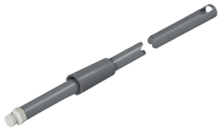 Moovit Railing Set, steel, plastic, metallic gray, 11mm x 550mm