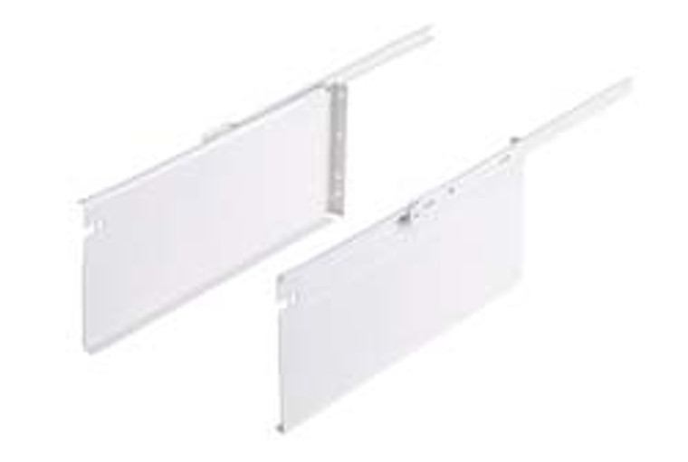 Metal Box System, 6" Height, 3/4 extension, steel, epoxy-coated white, 100 lbs, 14"