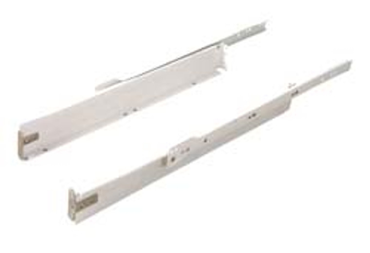 Metal Box System, 2" Height, 3/4 extension, steel, epoxy-coated white, 100 lbs, 22"