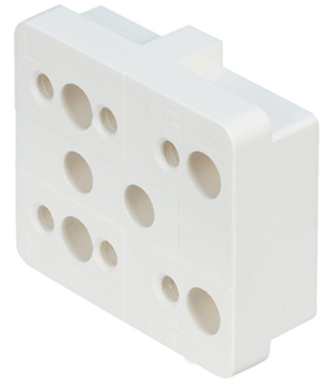 Moovit Spacer, plastic, white, 25mm wide