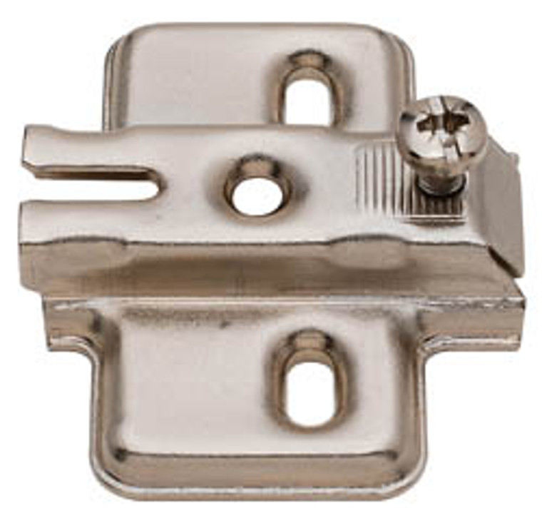 H-Series Mounting Plate for woodscrew, steel, nickel-plated, 4mm