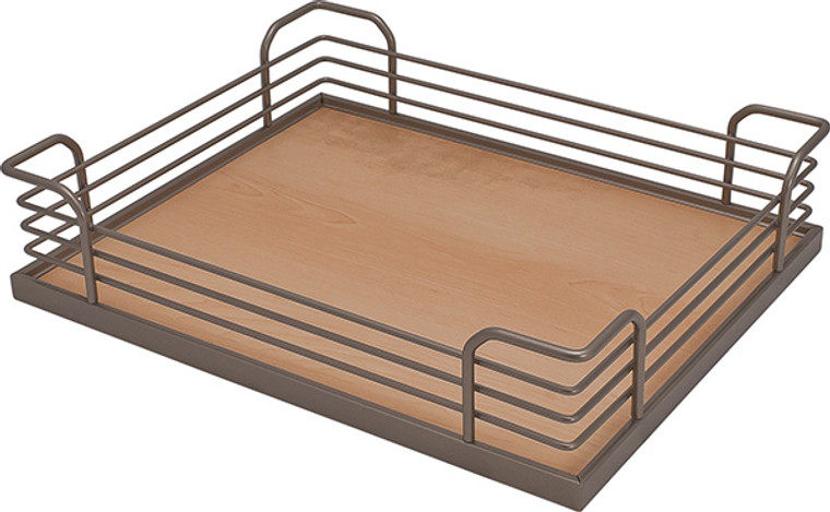 Tray Set, Arena, steel, champagne / maple 17 7/8" x 12" x 3 1/2" (1 set= 4 trays)