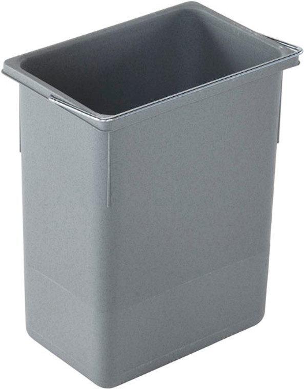 Replacement bin, plastic, gray, 8.5 liters