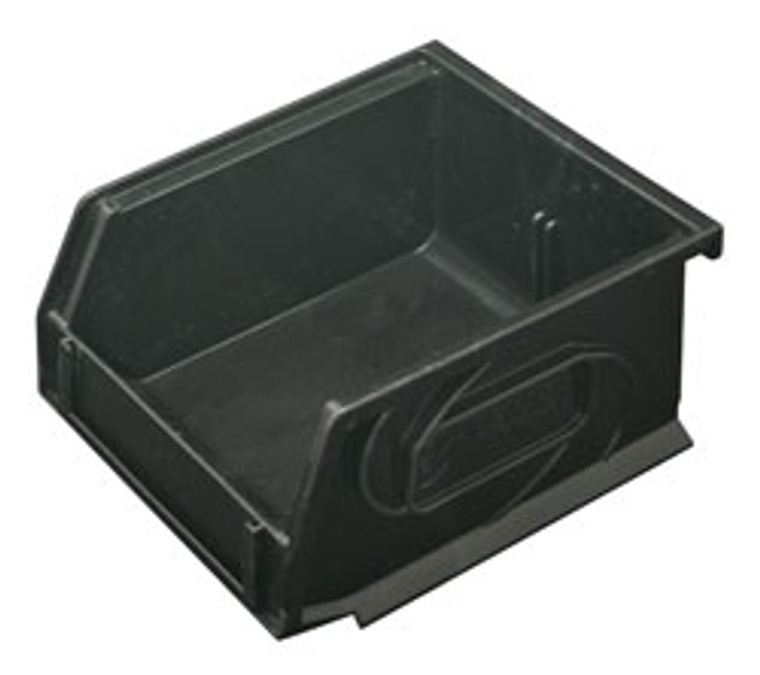 Omni Track, storage bin, plastic, black, 4 1/4" x 5 1/4" x 3"