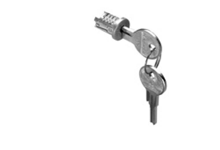 Lock Core, zinc, nickel polished, keyed alike, key change 109TA