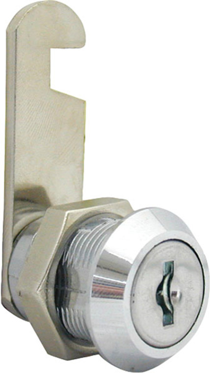 Cam Lock, zinc, chrome-plated, 3/4", keyed alike