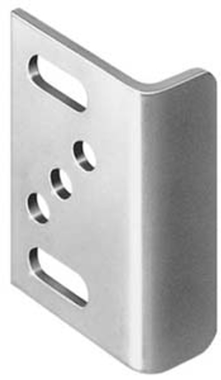 Strike Plate, angled, steel, nickel-plated, 41mm x 12mm