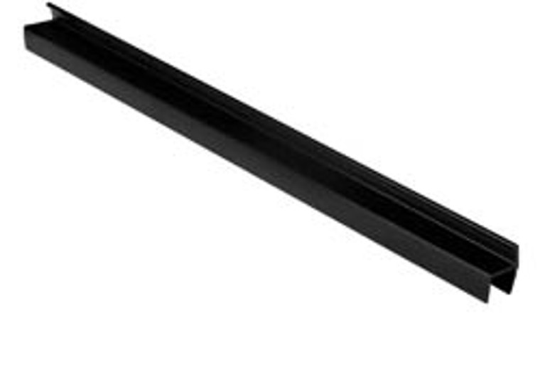 Hanging File Rail, plastic, black, 5/8" x 96" 2.5 meter and optional clips 134906/422.73.300/1z