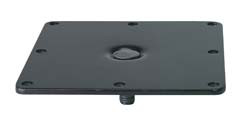 E-Leg Mounting Plate, steel, black, M10, 116mm x 116mm