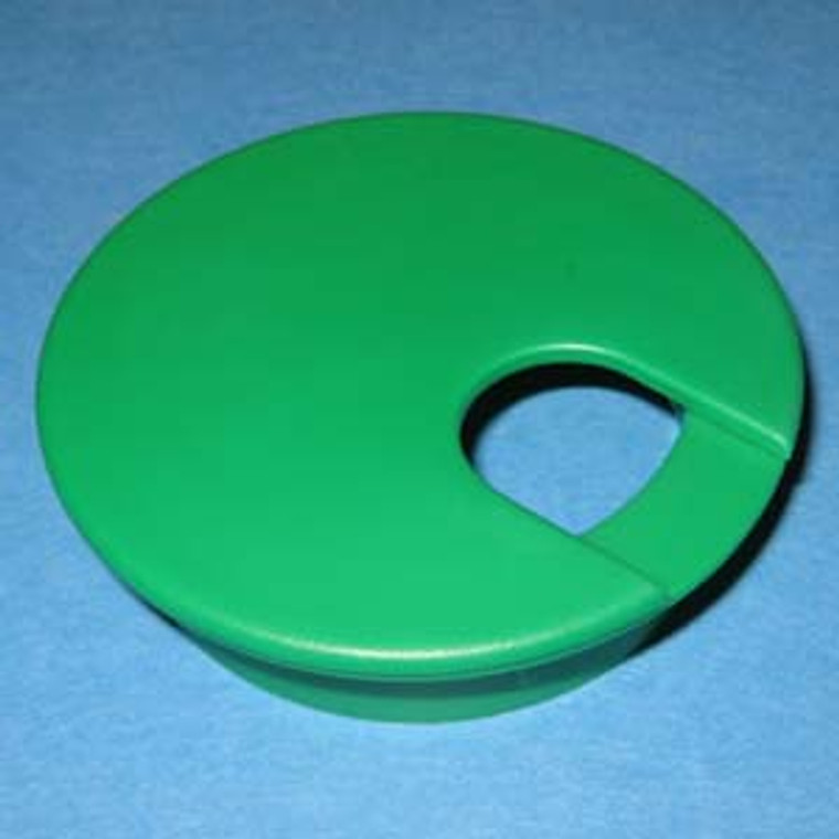 Round Wire Management Grommet Green 2-1/2", Bag of 1