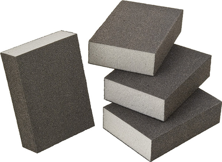 Sponge Block, 2 5/8" x 3 3/4" x 1" thick, aluminum oxide, 120 grit
