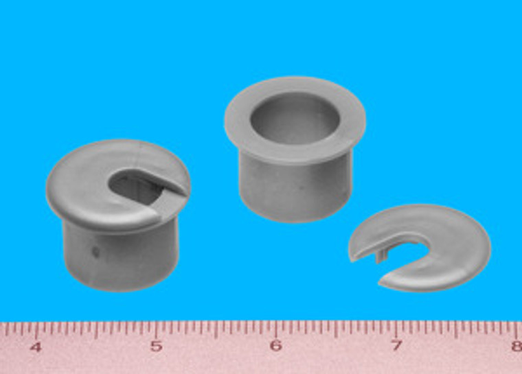 Round Wire Management Grommet Silver 1", Bag of 100