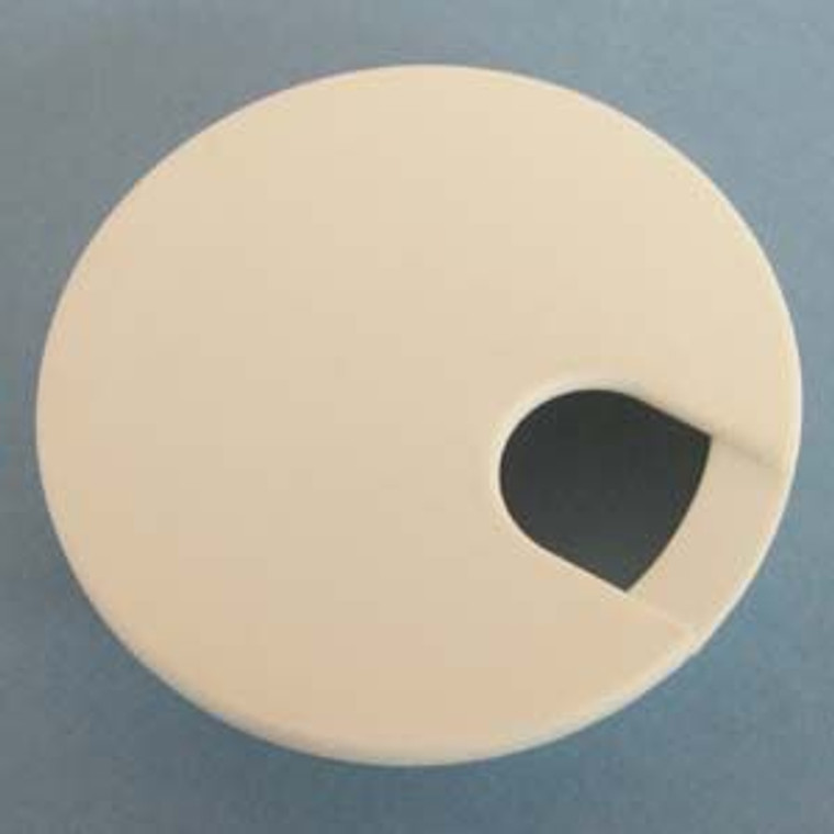 Round Wire Management Grommet White 3", Bag of 1
