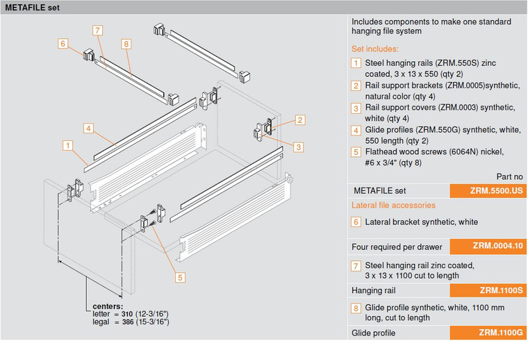 Complete List of Metafile METABOX File Drawer System Set or Components, Choose yours Today