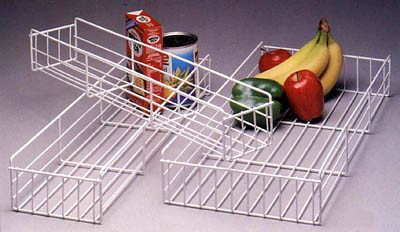 Baskets for Rollouts, White 9" W