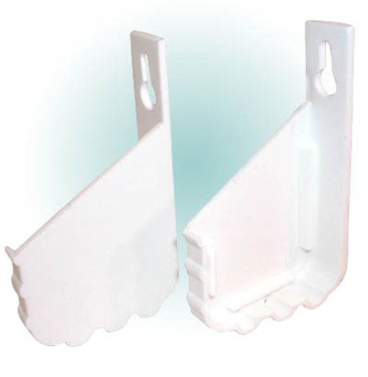 KV Plastic Tray End Caps, White