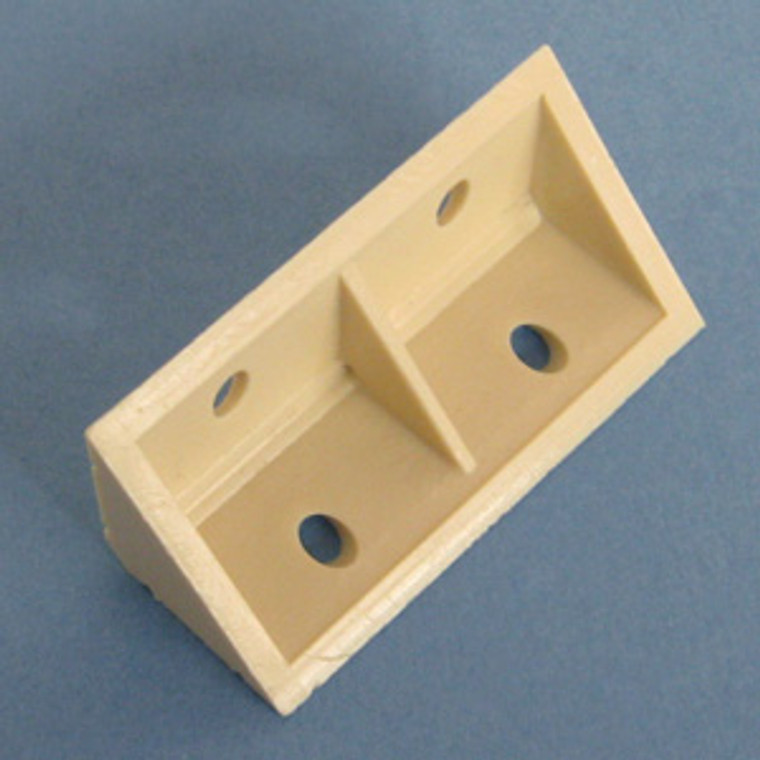 Vertical Corner Brace Almond 2" X 3/4" X 3/4", Bag of 10